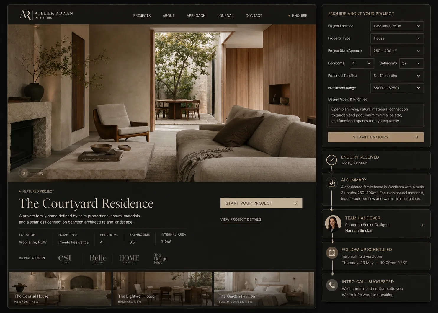 Atelier Rowan Interiors project preview